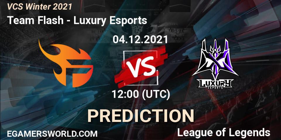 Team Flash vs Luxury Esports: Match Prediction. 04.12.2021 at 12:00, LoL, VCS Winter 2021