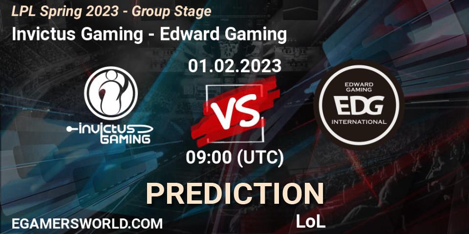 Invictus Gaming vs Edward Gaming: Match Prediction. 01.02.23, LoL, LPL Spring 2023 - Group Stage