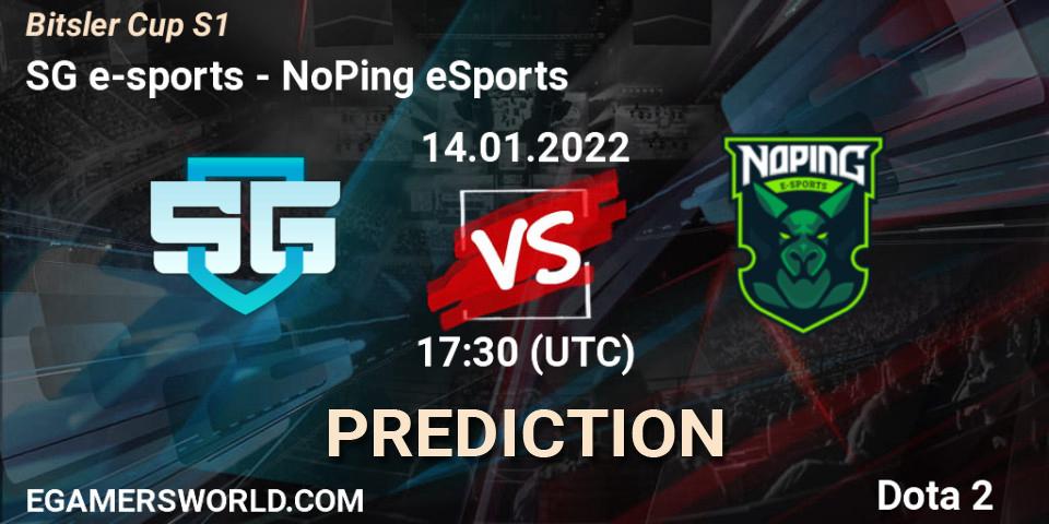 SG e-sports vs NoPing eSports: Match Prediction. 14.01.2022 at 17:37, Dota 2, Bitsler Cup S1