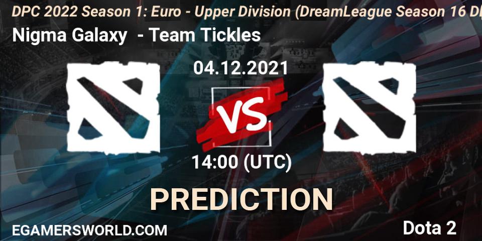 Nigma Galaxy vs Team Tickles: Match Prediction. 04.12.2021 at 13:54, Dota 2, DPC 2022 Season 1: Euro - Upper Division (DreamLeague Season 16 DPC WEU)