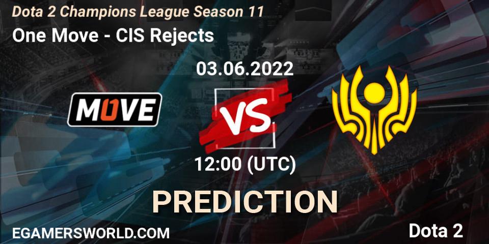 One Move vs CIS Rejects: Match Prediction. 03.06.2022 at 12:00, Dota 2, Dota 2 Champions League Season 11