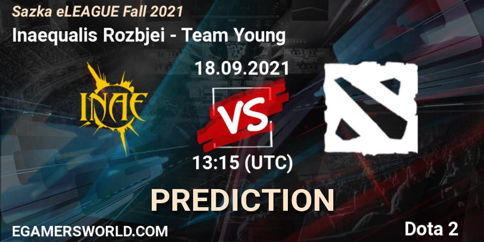 Inaequalis Rozbíječi vs Team Young: Match Prediction. 18.09.2021 at 13:30, Dota 2, Sazka eLEAGUE Fall 2021