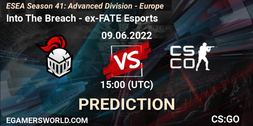 Into The Breach vs ex-FATE Esports: Match Prediction. 09.06.2022 at 15:00, Counter-Strike (CS2), ESEA Season 41: Advanced Division - Europe
