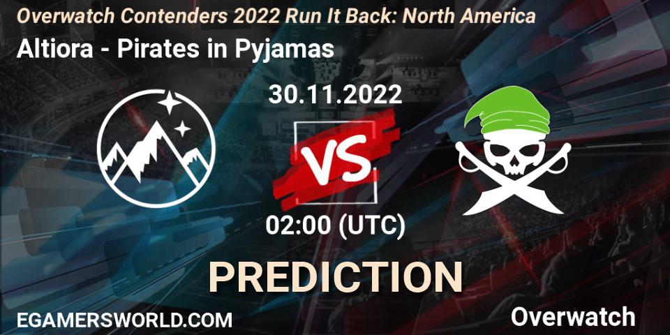 Altiora vs Pirates in Pyjamas: Match Prediction. 30.11.2022 at 02:00, Overwatch, Overwatch Contenders 2022 Run It Back: North America