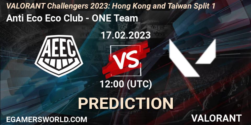 Anti Eco Eco Club vs ONE Team: Match Prediction. 17.02.23, VALORANT, VALORANT Challengers 2023: Hong Kong and Taiwan Split 1