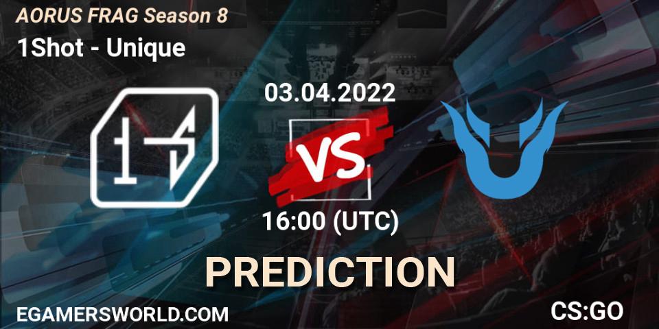 1Shot vs Unique: Match Prediction. 03.04.22, CS2 (CS:GO), AORUS FRAG Season 8