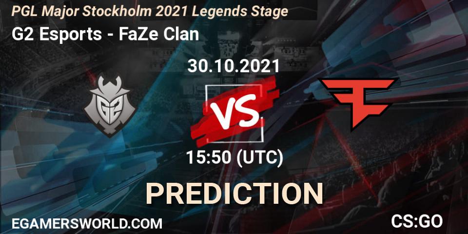 G2 Esports vs FaZe Clan: Match Prediction. 30.10.2021 at 15:50, Counter-Strike (CS2), PGL Major Stockholm 2021 Legends Stage