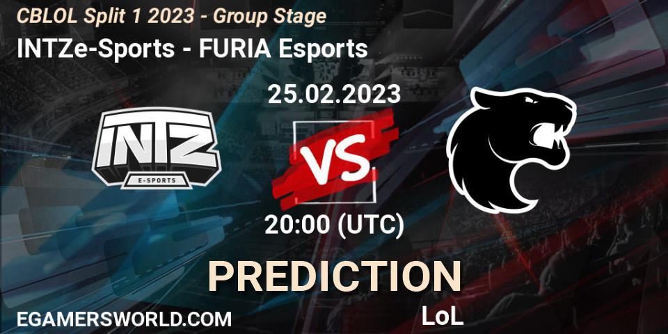 INTZ e-Sports vs FURIA Esports: Match Prediction. 25.02.23, LoL, CBLOL Split 1 2023 - Group Stage