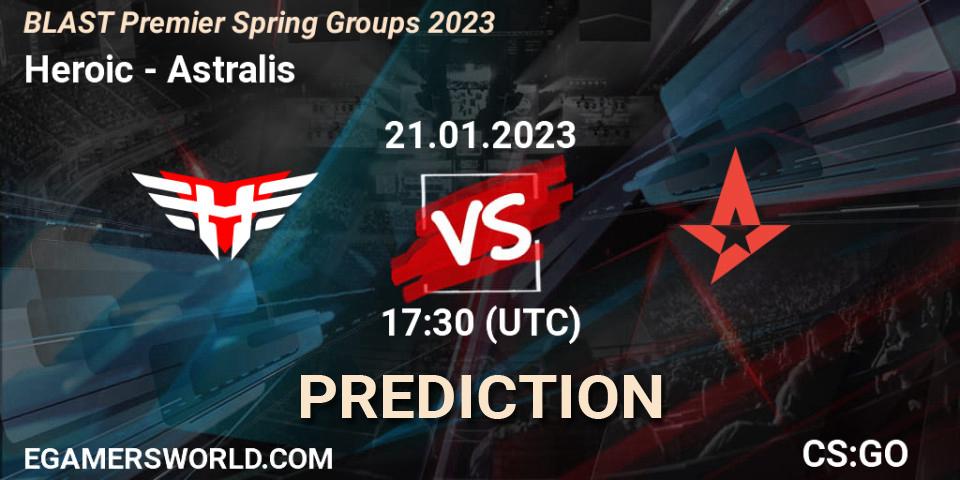 Heroic vs Astralis: Match Prediction. 21.01.23, CS2 (CS:GO), BLAST Premier Spring Groups 2023