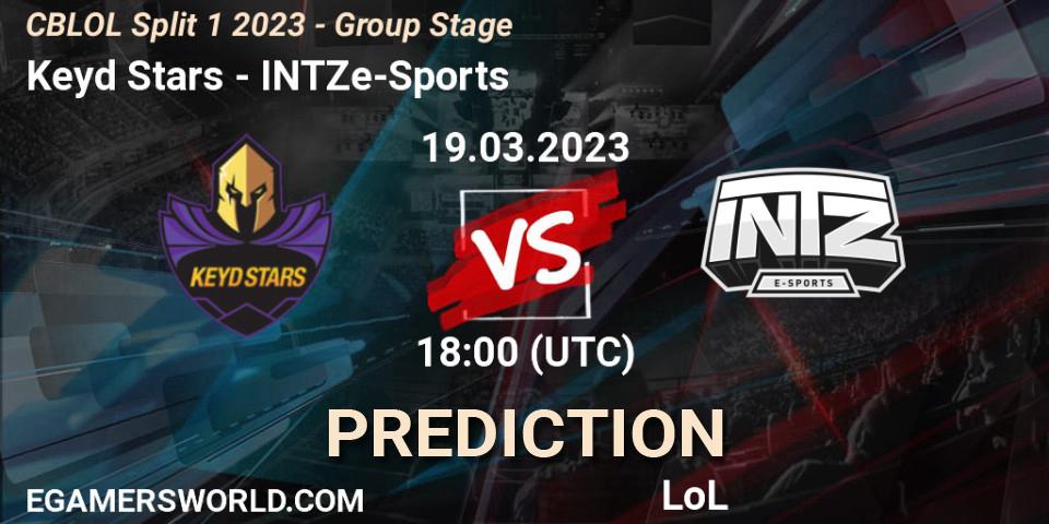 Keyd Stars vs INTZ e-Sports: Match Prediction. 19.03.23, LoL, CBLOL Split 1 2023 - Group Stage
