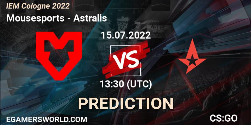 Mousesports vs Astralis: Match Prediction. 15.07.22, CS2 (CS:GO), IEM Cologne 2022