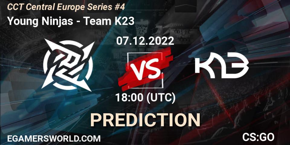 Young Ninjas vs Team K23: Match Prediction. 07.12.22, CS2 (CS:GO), CCT Central Europe Series #4