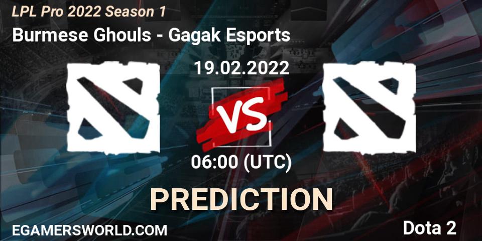 Burmese Ghouls vs Gagak Esports: Match Prediction. 19.02.2022 at 05:15, Dota 2, LPL Pro 2022 Season 1