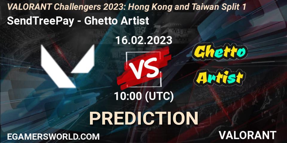 SendTreePay vs Ghetto Artist: Match Prediction. 16.02.2023 at 10:00, VALORANT, VALORANT Challengers 2023: Hong Kong and Taiwan Split 1