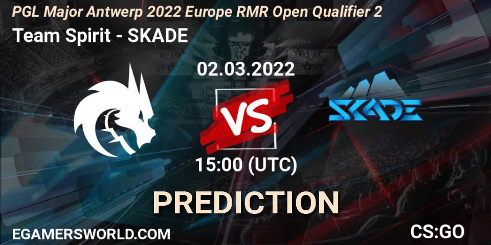 Team Spirit vs SKADE: Match Prediction. 02.03.2022 at 15:30, Counter-Strike (CS2), PGL Major Antwerp 2022 Europe RMR Open Qualifier 2