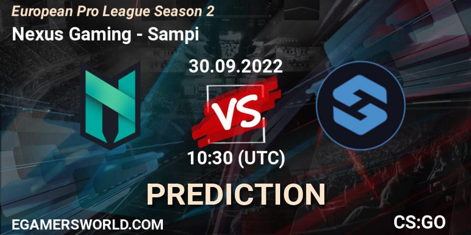 Nexus Gaming vs Sampi: Match Prediction. 30.09.2022 at 10:30, Counter-Strike (CS2), European Pro League Season 2