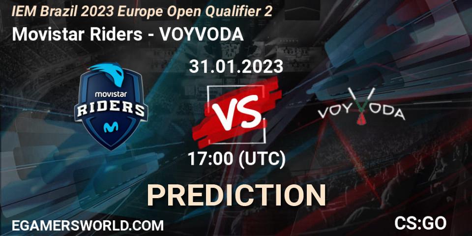 Movistar Riders vs VOYVODA: Match Prediction. 31.01.23, CS2 (CS:GO), IEM Brazil Rio 2023 Europe Open Qualifier 2
