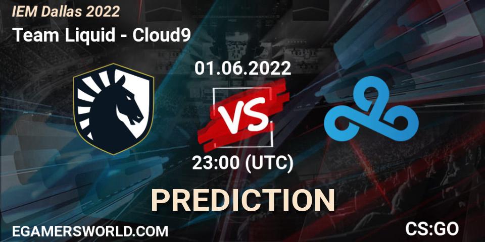 Team Liquid vs Cloud9: Match Prediction. 01.06.2022 at 23:10, Counter-Strike (CS2), IEM Dallas 2022