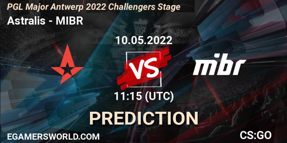 Astralis vs MIBR: Match Prediction. 10.05.2022 at 11:15, Counter-Strike (CS2), PGL Major Antwerp 2022 Challengers Stage