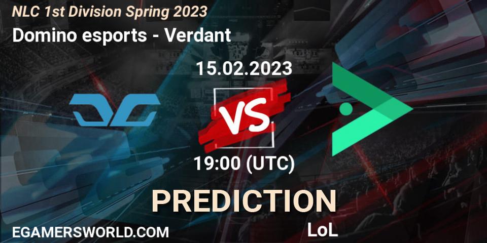 Domino esports vs Verdant: Match Prediction. 15.02.2023 at 19:00, LoL, NLC 1st Division Spring 2023