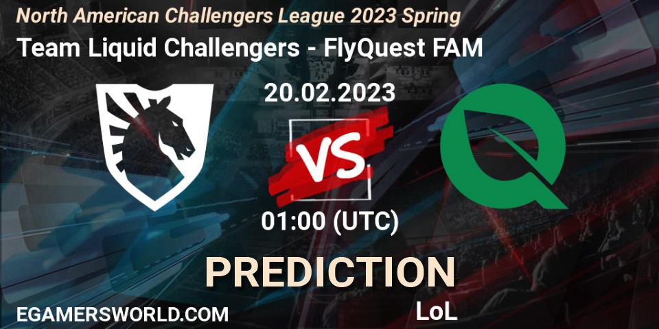 Team Liquid Challengers vs FlyQuest FAM: Match Prediction. 20.02.23, LoL, NACL 2023 Spring - Group Stage