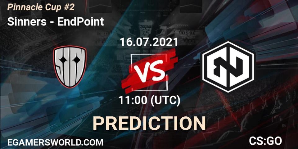 Sinners vs EndPoint: Match Prediction. 16.07.2021 at 11:00, Counter-Strike (CS2), Pinnacle Cup #2