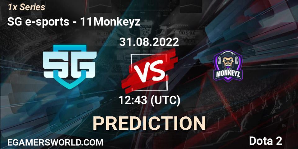 SG e-sports vs 11Monkeyz: Match Prediction. 31.08.2022 at 12:43, Dota 2, 1x Series