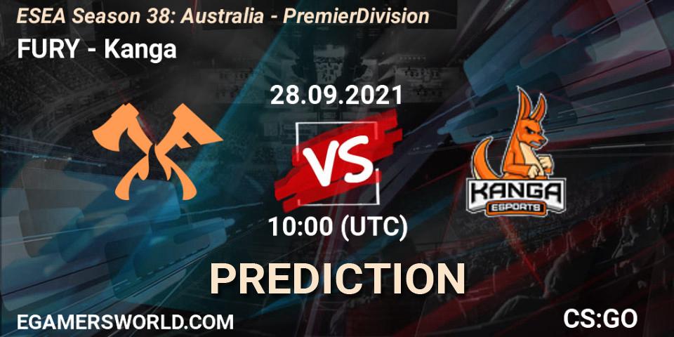 FURY vs Kanga: Match Prediction. 28.09.21, CS2 (CS:GO), ESEA Season 38: Australia - Premier Division