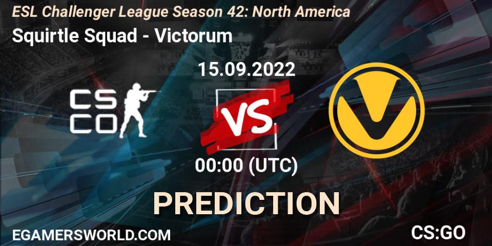 Squirtle Squad vs Victorum: Match Prediction. 20.09.2022 at 02:00, Counter-Strike (CS2), ESL Challenger League Season 42: North America