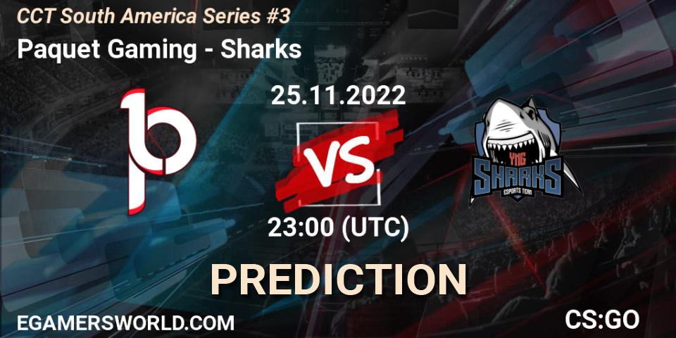 Paquetá Gaming vs Sharks: Match Prediction. 25.11.22, CS2 (CS:GO), CCT South America Series #3