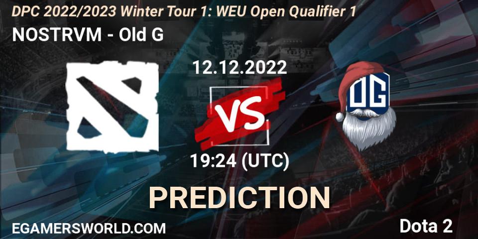 NOSTRVM vs Old G: Match Prediction. 12.12.22, Dota 2, DPC 2022/2023 Winter Tour 1: WEU Open Qualifier 1