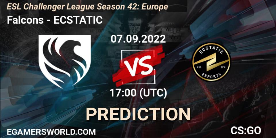 Falcons vs ECSTATIC: Match Prediction. 07.09.2022 at 17:00, Counter-Strike (CS2), ESL Challenger League Season 42: Europe