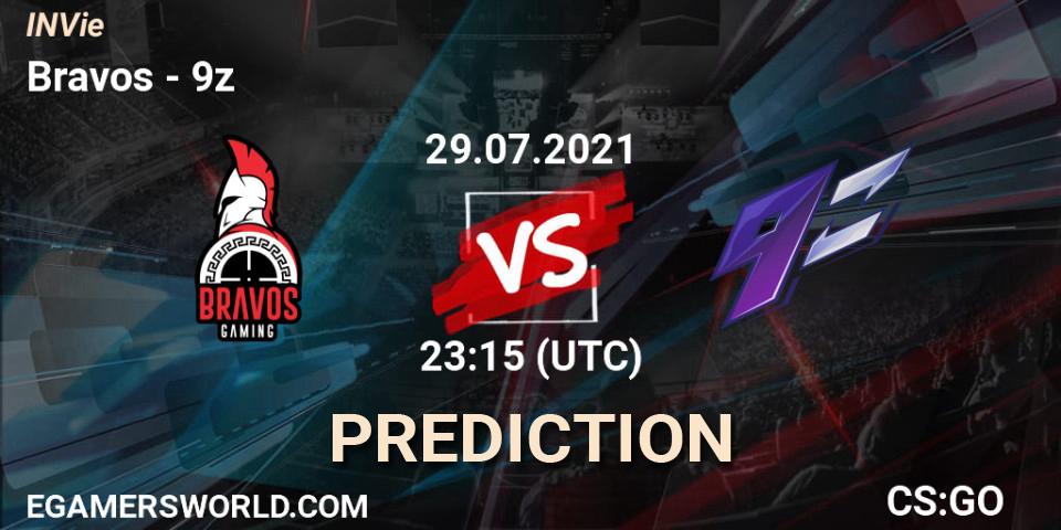 Bravos vs 9z: Match Prediction. 29.07.2021 at 23:45, Counter-Strike (CS2), INVie