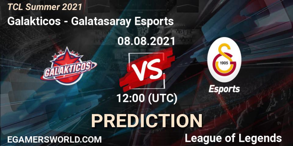 Galakticos vs Galatasaray Esports: Match Prediction. 08.08.2021 at 12:20, LoL, TCL Summer 2021