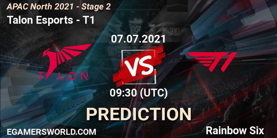 Talon Esports vs T1: Match Prediction. 07.07.2021 at 09:30, Rainbow Six, APAC North 2021 - Stage 2