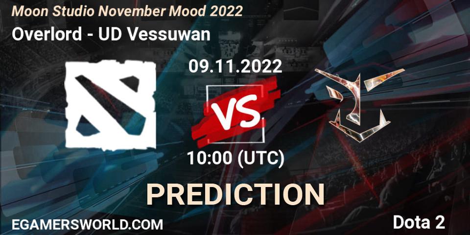 Overlord vs UD Vessuwan: Match Prediction. 09.11.2022 at 10:29, Dota 2, Moon Studio November Mood 2022