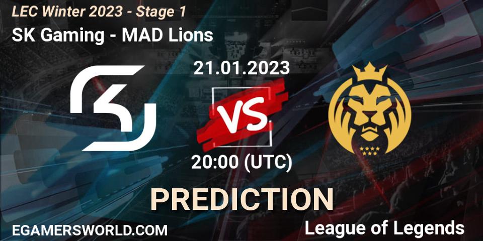 SK Gaming vs MAD Lions: Match Prediction. 21.01.23, LoL, LEC Winter 2023 - Stage 1