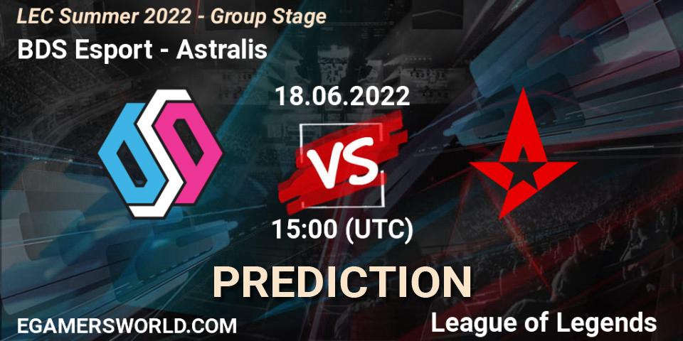 BDS Esport vs Astralis: Match Prediction. 18.06.22, LoL, LEC Summer 2022 - Group Stage