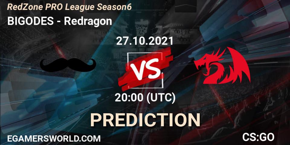 BIGODES vs Redragon: Match Prediction. 02.11.2021 at 20:00, Counter-Strike (CS2), RedZone PRO League Season 6