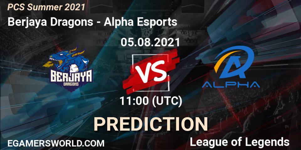 Berjaya Dragons vs Alpha Esports: Match Prediction. 05.08.21, LoL, PCS Summer 2021