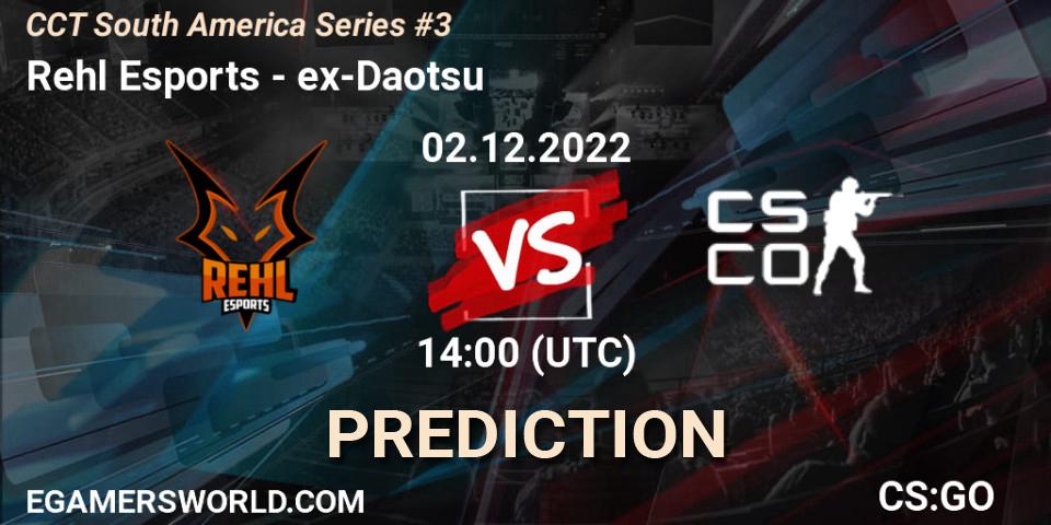 Rehl Esports vs ex-Daotsu: Match Prediction. 02.12.22, CS2 (CS:GO), CCT South America Series #3