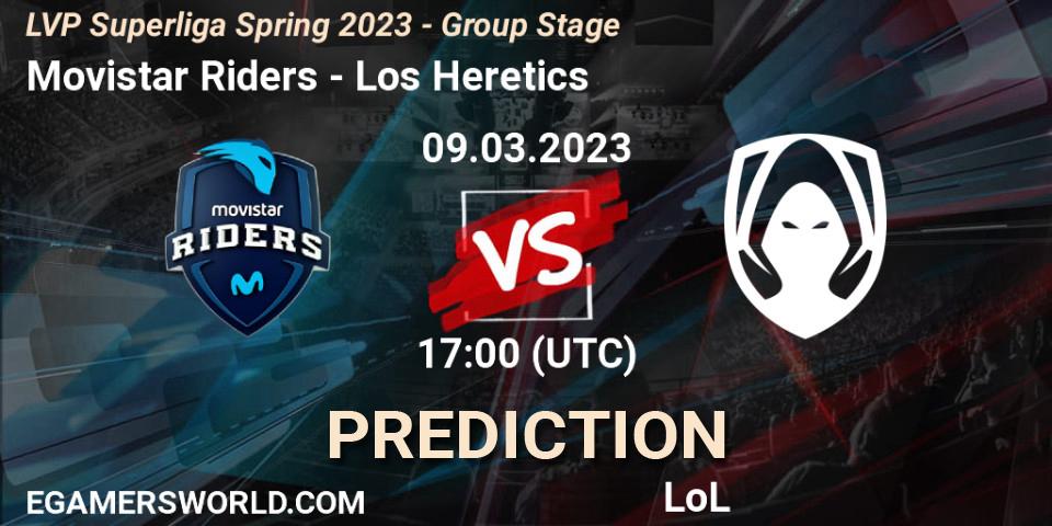Movistar Riders vs Los Heretics: Match Prediction. 09.03.23, LoL, LVP Superliga Spring 2023 - Group Stage