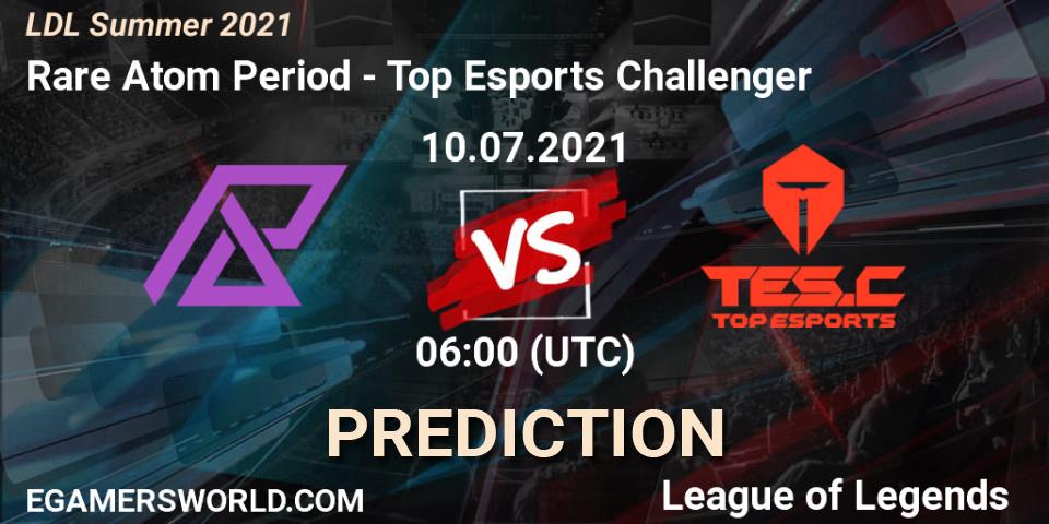 Rare Atom Period vs Top Esports Challenger: Match Prediction. 10.07.2021 at 06:00, LoL, LDL Summer 2021