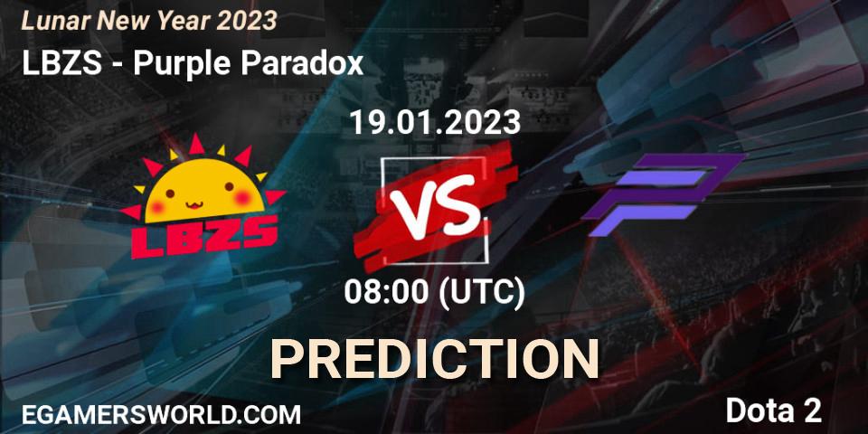 LBZS vs Purple Paradox: Match Prediction. 19.01.23, Dota 2, Lunar New Year 2023