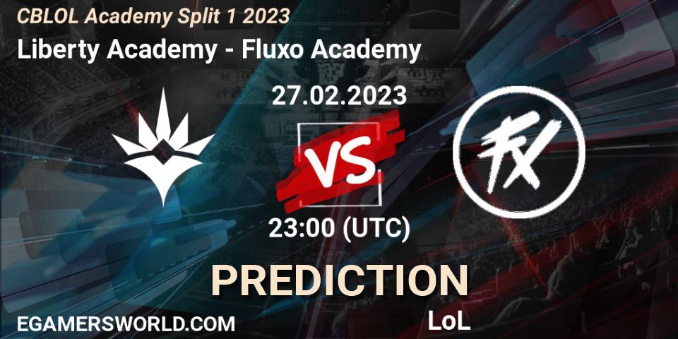 Liberty Academy vs Fluxo Academy: Match Prediction. 27.02.2023 at 23:00, LoL, CBLOL Academy Split 1 2023