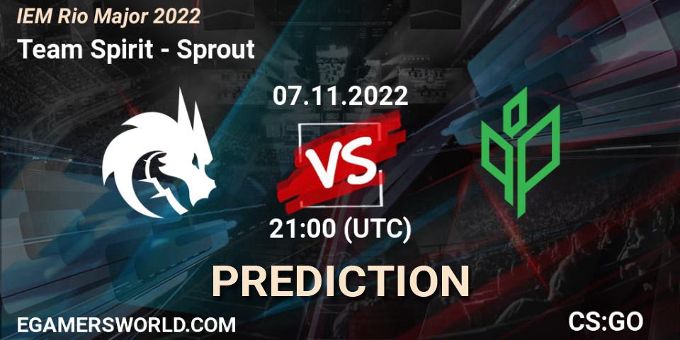 Team Spirit vs Sprout: Match Prediction. 07.11.2022 at 21:00, Counter-Strike (CS2), IEM Rio Major 2022