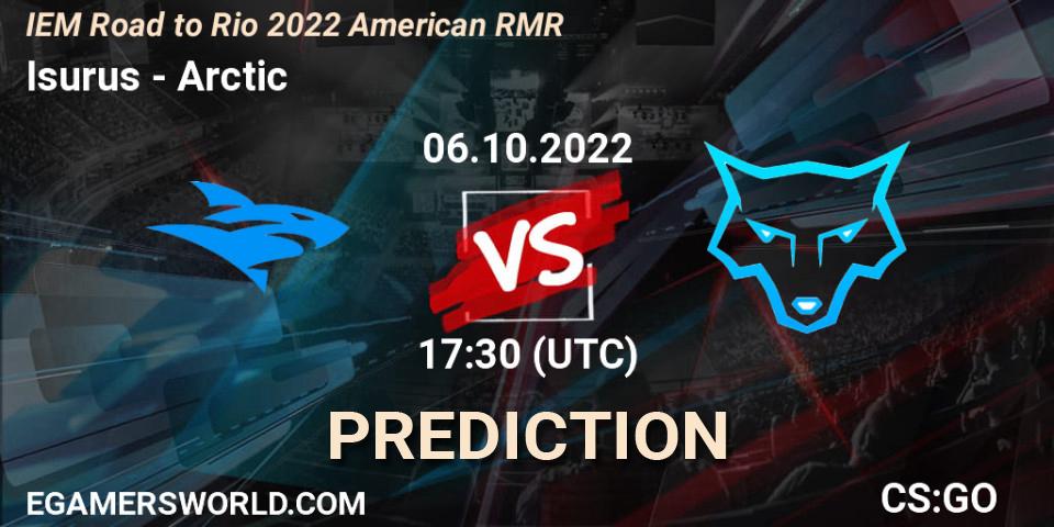 Isurus vs Arctic: Match Prediction. 06.10.2022 at 17:55, Counter-Strike (CS2), IEM Road to Rio 2022 American RMR