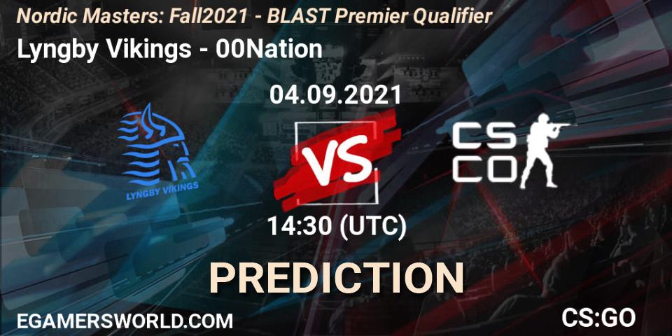 Lyngby Vikings vs 00Nation: Match Prediction. 04.09.2021 at 14:45, Counter-Strike (CS2), Nordic Masters: Fall 2021 - BLAST Premier Qualifier
