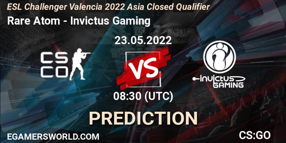Rare Atom vs Invictus Gaming: Match Prediction. 23.05.2022 at 08:30, Counter-Strike (CS2), ESL Challenger Valencia 2022 Asia Closed Qualifier