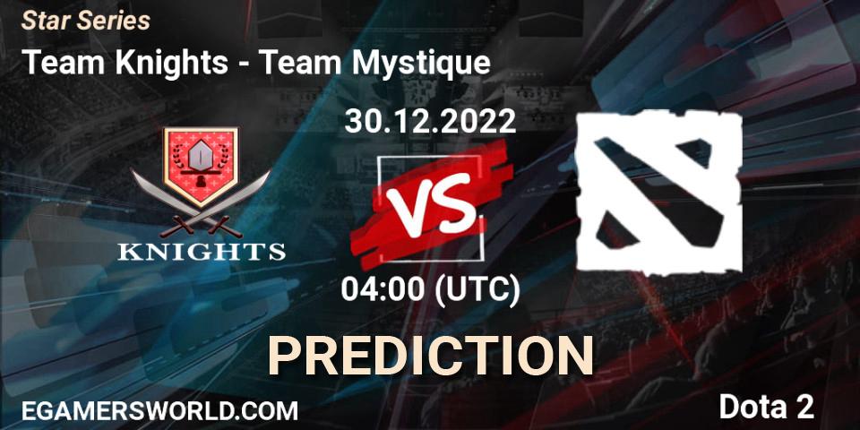 Team Knights vs Team Mystique: Match Prediction. 30.12.2022 at 04:13, Dota 2, Star Series